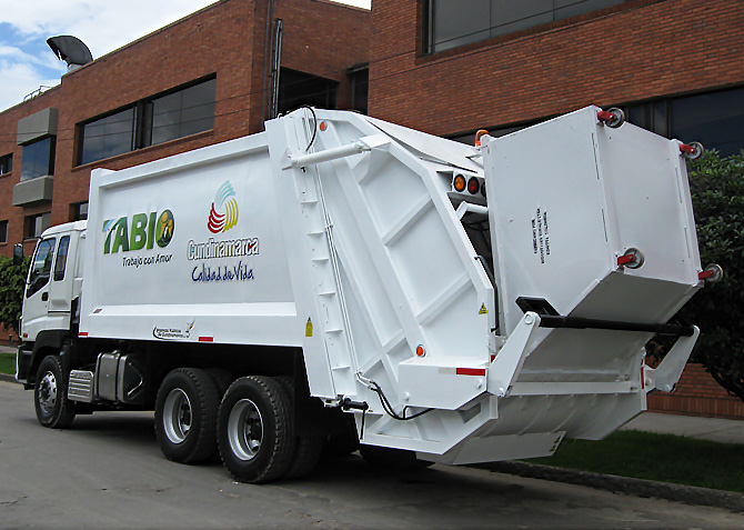 camion recolector de basura doble eje