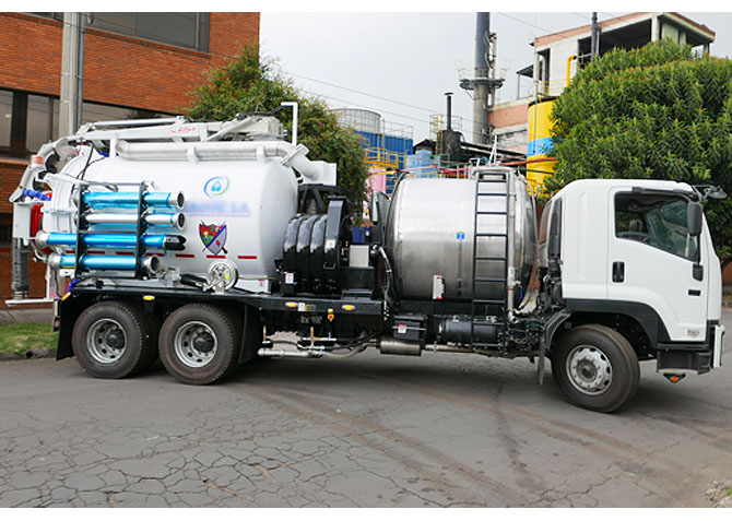 tanque tipo vactor para limpieza de tuberias
